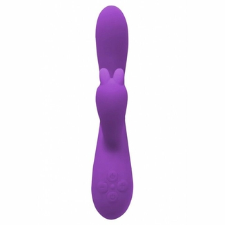 Вибратор-кролик Wooomy Gili-Gili Vibrator with Heat Purple, отросток с ушками, подогрев до 40°С, numer zdjęcia 4
