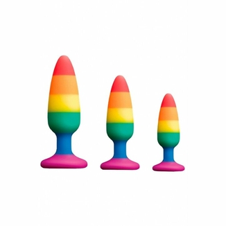 Силиконовая анальная пробка Wooomy Hiperloo Silicone Rainbow Plug L, диаметр 3,9 см, длина 13,1 см, numer zdjęcia 5