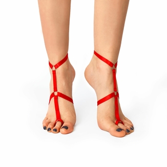 Чокер на 2 ножки Art of Sex - Stelia, цвет Красный, фото №2