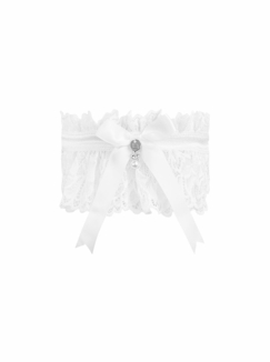 Ажурная подвязка Obsessive Amor Blanco garter, white, numer zdjęcia 3