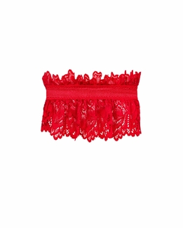 Ажурная подвязка Obsessive Amor Cherris garter, red, фото №4