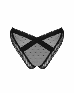 Кружевные трусики с заниженной талией Obsessive Estiqua panties XS/S, black, фото №7