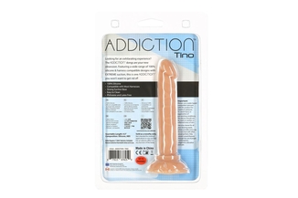 Фаллоимитатор ADDICTION Tino 5.25″ Silicone Dildo, присоска, диаметр 1,9 см, вибропуля в подарок, фото №7