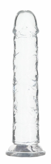 Прозрачный фаллоимитатор ADDICTION Vertical Dong 8″, присоска, диаметр 3,8 см, вибропуля в подарок, numer zdjęcia 2