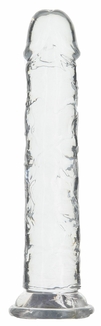 Прозрачный фаллоимитатор ADDICTION Vertical Dong 8″, присоска, диаметр 3,8 см, вибропуля в подарок, numer zdjęcia 3