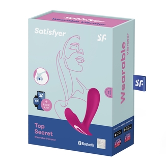 Смарт-вибратор в трусики Satisfyer Top Secret Pink вагинально-клиторальный, 2 мотора, numer zdjęcia 8