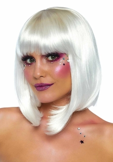 Светящийся в темноте парик Leg Avenue Pearl short natural bob wig White, короткий, жемчужный, 33 см, фото №4