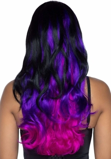 Leg Avenue Allure Multi Color Wig Black/Purple, фото №3