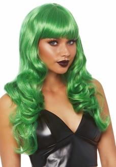 Волнистый парик Leg Avenue Misfit Long Wavy Wig Green, длинный, реалистичный вид, 61 см, фото №2
