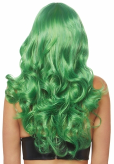 Волнистый парик Leg Avenue Misfit Long Wavy Wig Green, длинный, реалистичный вид, 61 см, фото №3