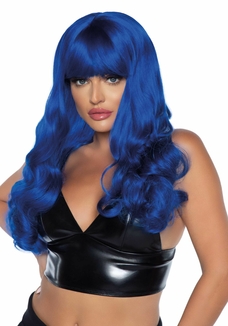 Волнистый парик Leg Avenue Misfit Long Wavy Wig Blue, длинный, реалистичный вид, 61 см, numer zdjęcia 2