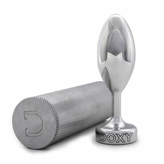 Металлическая анальная пробка DOXY Butt Plug SMOOTH, гладкая, диаметр 3,3 см, фото №5