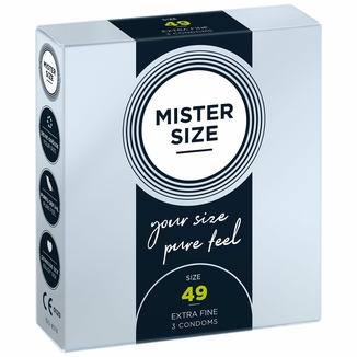 Презервативы Mister Size - pure feel - 49 (3 condoms), толщина 0,05 мм, фото №2