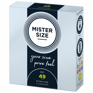 Презервативы Mister Size - pure feel - 49 (3 condoms), толщина 0,05 мм, numer zdjęcia 3
