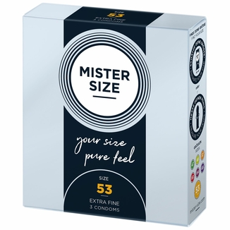 Презервативы Mister Size - pure feel - 53 (3 condoms), толщина 0,05 мм, numer zdjęcia 3