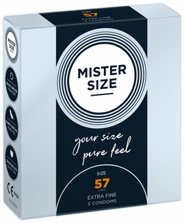 Презервативы Mister Size - pure feel - 57 (3 condoms), толщина 0,05 мм, numer zdjęcia 2