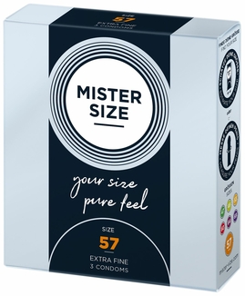 Презервативы Mister Size - pure feel - 57 (3 condoms), толщина 0,05 мм, numer zdjęcia 3