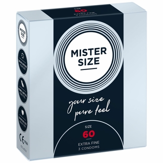 Презервативы Mister Size - pure feel - 60 (3 condoms), толщина 0,05 мм, numer zdjęcia 2