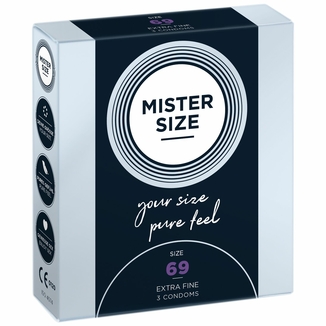 Презервативы Mister Size - pure feel - 69 (3 condoms), толщина 0,05 мм, фото №2