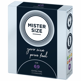 Презервативы Mister Size - pure feel - 69 (3 condoms), толщина 0,05 мм, фото №3