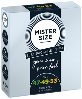 Набор презервативов Mister Size - pure feel - 47–49–53 (3 condoms), 3 размера, толщина 0,05 мм, numer zdjęcia 2