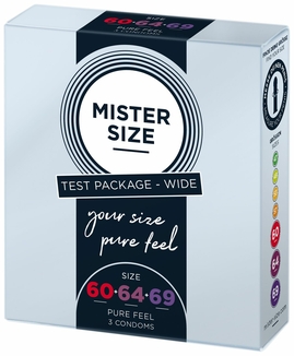 Набор презервативов Mister Size - pure feel - 60–64–69 (3 condoms), 3 размера, толщина 0,05 мм, numer zdjęcia 3