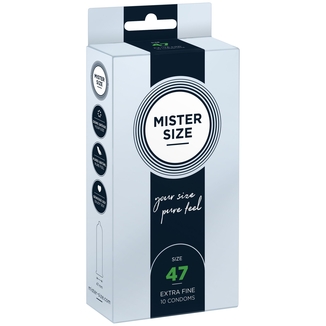 Презервативы Mister Size - pure feel - 47 (10 condoms), толщина 0,05 мм, фото №2