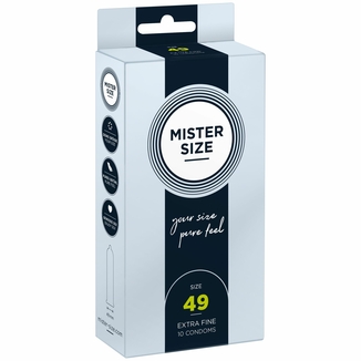 Презервативы Mister Size - pure feel - 49 (10 condoms), толщина 0,05 мм, фото №2