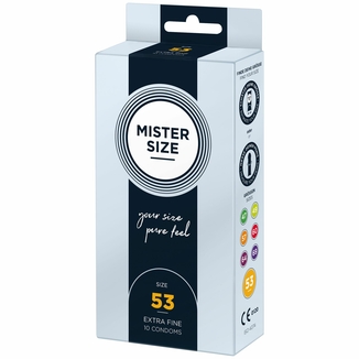 Презервативы Mister Size - pure feel - 53 (10 condoms), толщина 0,05 мм, фото №3