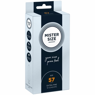 Презервативы Mister Size - pure feel - 57 (10 condoms), толщина 0,05 мм, numer zdjęcia 2