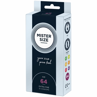 Презервативы Mister Size - pure feel - 64 (10 condoms), толщина 0,05 мм, numer zdjęcia 3