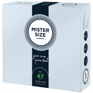 Презервативы Mister Size - pure feel - 47 (36 condoms), толщина 0,05 мм, фото №3