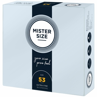 Презервативы Mister Size - pure feel - 53 (36 condoms), толщина 0,05 мм, фото №3