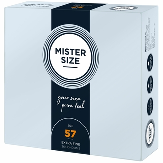 Презервативы Mister Size - pure feel - 57 (36 condoms), толщина 0,05 мм, фото №3