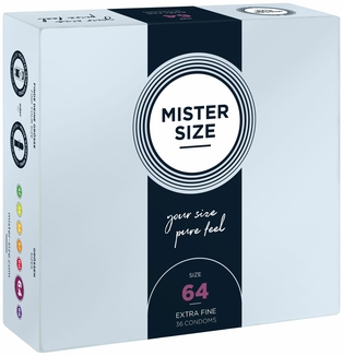 Презервативы Mister Size - pure feel - 64 (36 condoms), толщина 0,05 мм, numer zdjęcia 2
