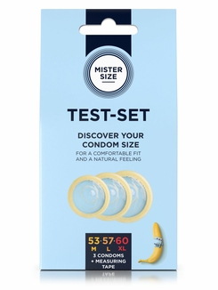 Набор презервативов Mister Size test-set 53–57–60, 3 размера + линейка, толщина 0,05 мм, фото №2