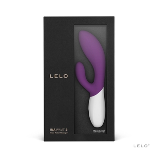 Вибратор-кролик LELO Ina Wave 2 Plum, манящее движение ствола + вибрации, фото №4