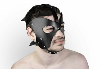 Кожаная маска cобаки 2в1 Feral Feelings, съемная морда, фото №3