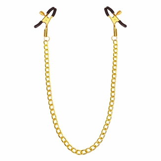 Зажимы для сосков с цепочкой Feral Feelings - Nipple clamps Classic, золото/черный, photo number 2