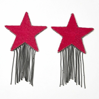 Пестис-звезды с бахромой JSY Nipple Sticker RT236112 Black, стикеры, фото №3
