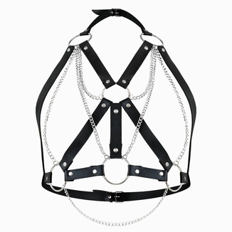 Женская портупея  Art of Sex - Aiden Leather harness, Черная XS-M, numer zdjęcia 2