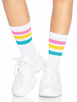 Носки женские в полоску Leg Avenue Pride crew socks Pansexual, 37–43 размер, numer zdjęcia 4