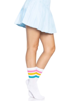 Носки женские в полоску Leg Avenue Pride crew socks Pansexual, 37–43 размер, photo number 6