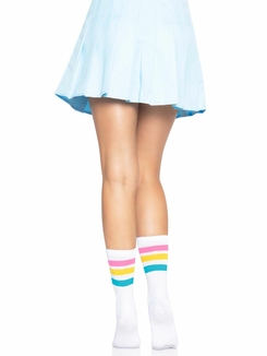 Носки женские в полоску Leg Avenue Pride crew socks Pansexual, 37–43 размер, numer zdjęcia 7