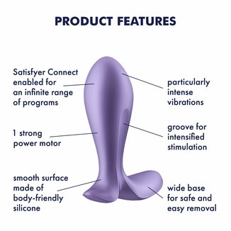 Анальная смарт-пробка с вибрацией Satisfyer Intensity Plug Purple, фото №7