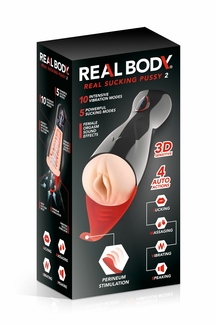Мастурбатор вагина Real Body - Real Sucking Pussy 2 (мятая упаковка!!!), фото №6