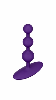 Анальные бусы Romp Amp Dark Purple, силикон, макс. диаметр 2,6 см, фото №3