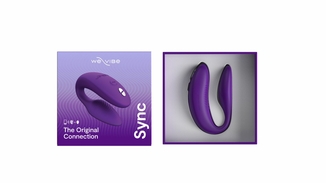 Смарт-вибратор для пар We-Vibe Sync 2 Purple, 10 виброрежимов, пульт ДУ, photo number 8