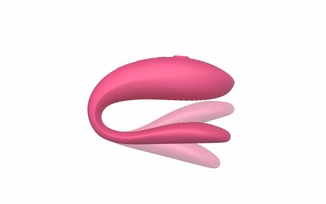 Смарт-вибратор для пар We-Vibe Sync Lite Pink, 10 виброрежимов, можно совмещать с проникающим сексом, photo number 4