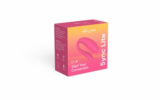Смарт-вибратор для пар We-Vibe Sync Lite Pink, 10 виброрежимов, можно совмещать с проникающим сексом, numer zdjęcia 10